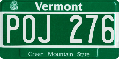 VT license plate POJ276