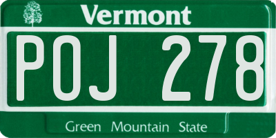 VT license plate POJ278