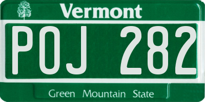 VT license plate POJ282