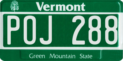 VT license plate POJ288