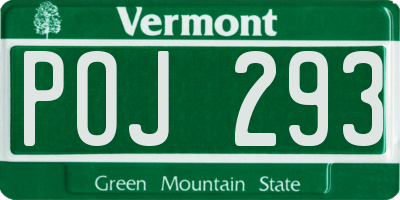 VT license plate POJ293