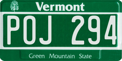 VT license plate POJ294