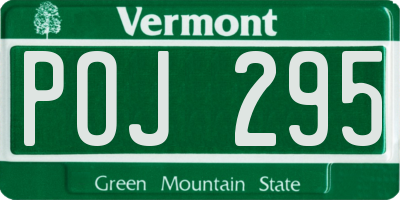 VT license plate POJ295