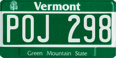 VT license plate POJ298
