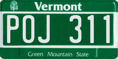 VT license plate POJ311