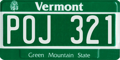 VT license plate POJ321