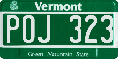 VT license plate POJ323