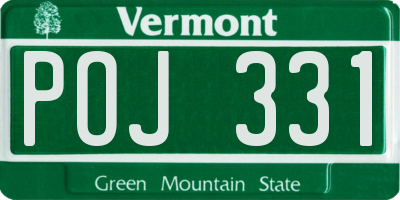 VT license plate POJ331