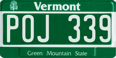 VT license plate POJ339