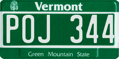 VT license plate POJ344