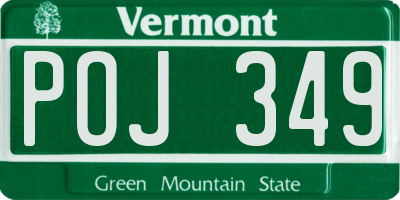 VT license plate POJ349