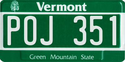VT license plate POJ351