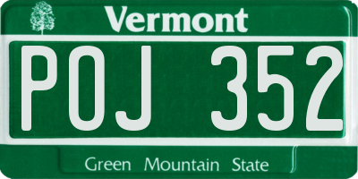 VT license plate POJ352
