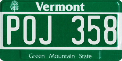 VT license plate POJ358