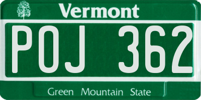 VT license plate POJ362