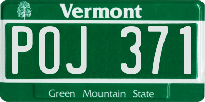 VT license plate POJ371