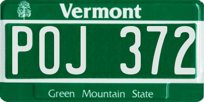 VT license plate POJ372