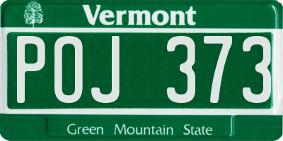 VT license plate POJ373
