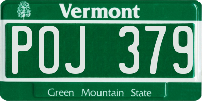 VT license plate POJ379