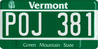 VT license plate POJ381