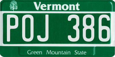 VT license plate POJ386