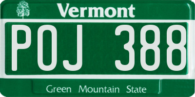 VT license plate POJ388