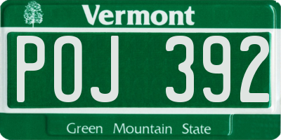 VT license plate POJ392