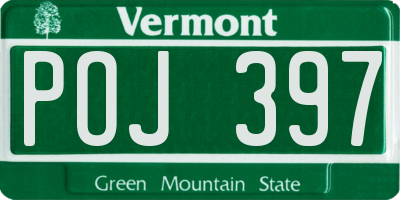 VT license plate POJ397