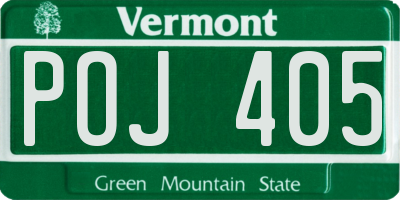 VT license plate POJ405