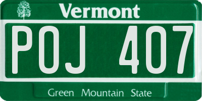 VT license plate POJ407