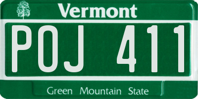 VT license plate POJ411