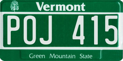 VT license plate POJ415