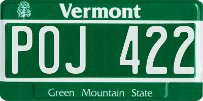 VT license plate POJ422