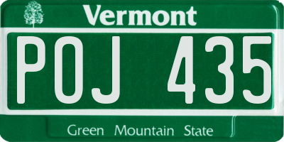 VT license plate POJ435