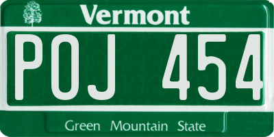 VT license plate POJ454