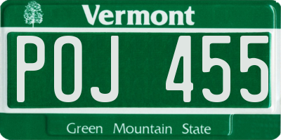 VT license plate POJ455