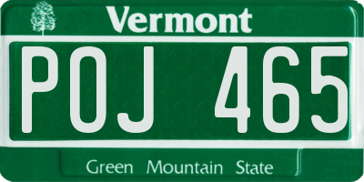 VT license plate POJ465