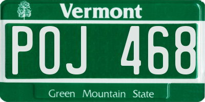 VT license plate POJ468