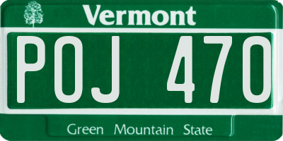 VT license plate POJ470