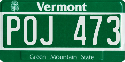 VT license plate POJ473
