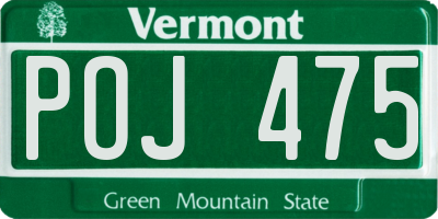 VT license plate POJ475