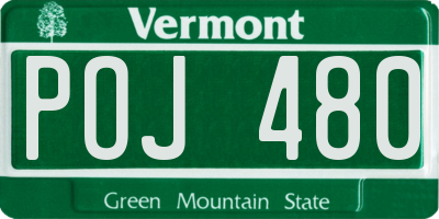 VT license plate POJ480