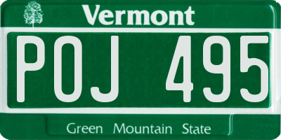 VT license plate POJ495