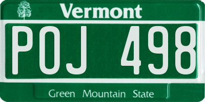 VT license plate POJ498