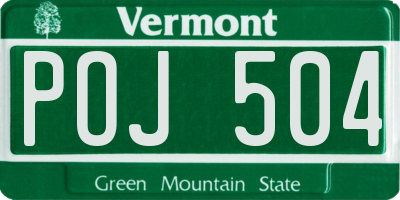 VT license plate POJ504