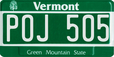 VT license plate POJ505