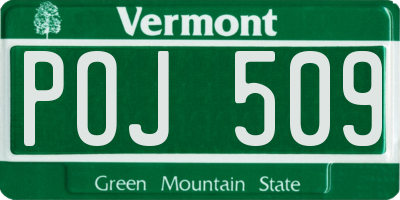 VT license plate POJ509