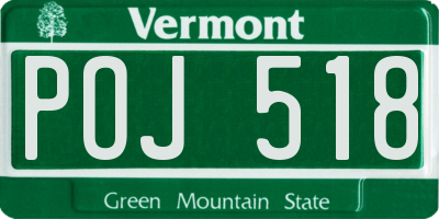 VT license plate POJ518