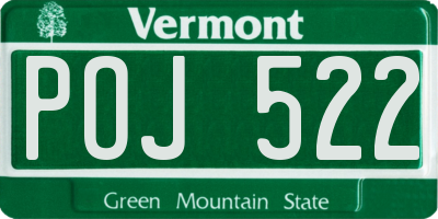 VT license plate POJ522