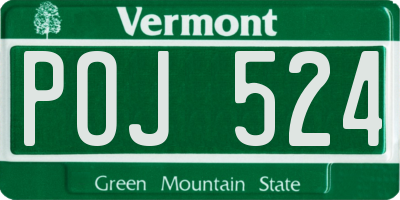 VT license plate POJ524